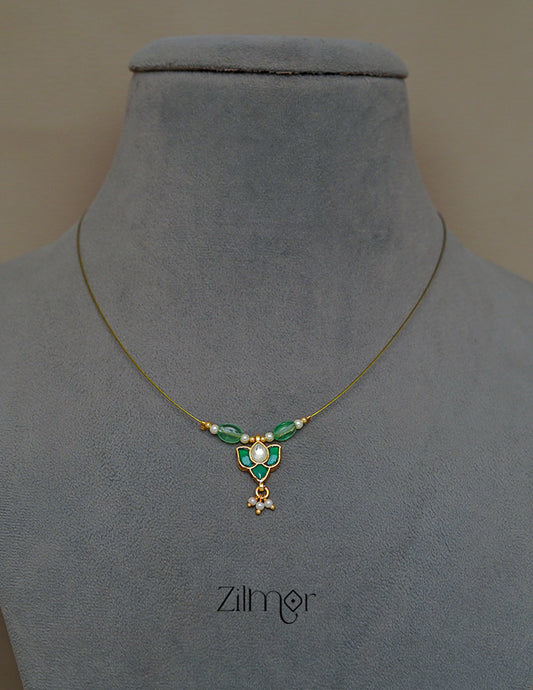 SC1011274 - Lotus Kemp Pendant Pearl Hanging Invisible Necklace 2-Zilmor