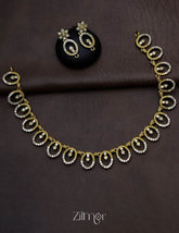 SC101302 - AD Necklace with matching Earrings 1-Zilmor