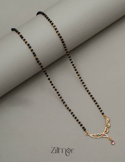 SG101426 - AD Stone Pendant Mangalsutra Necklace 2-Zilmor