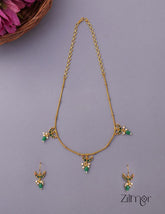 SN101042 - Half Moon chain Necklace 2-Zilmor