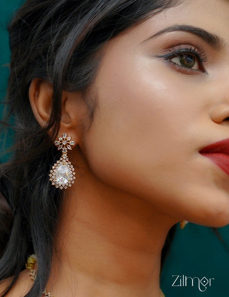 SN1011364 - Premium Antique AD Stone Necklace with Earrings
