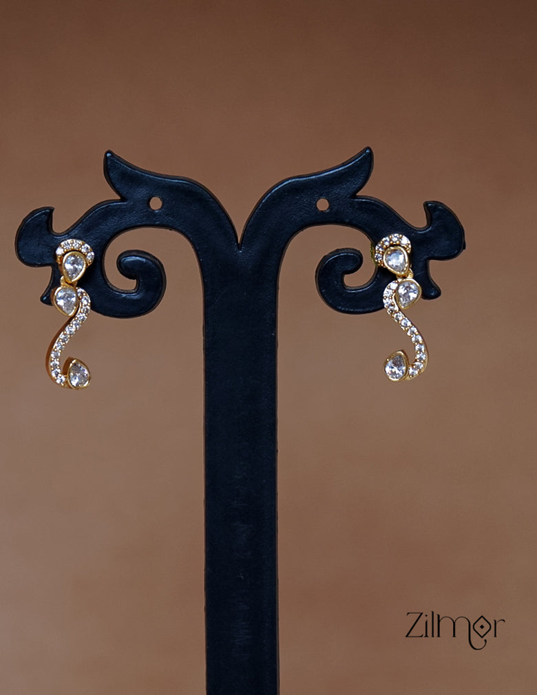 SN1011453 - AD Stone Choker Necklace Earrings Set 5-Zilmor