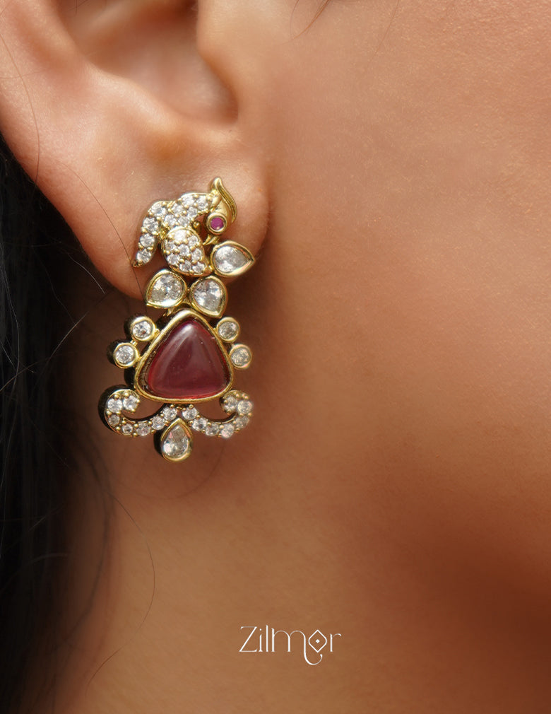 SN1011460 - AD Stone Bridal Necklace Earrings Set 4-Zilmor
