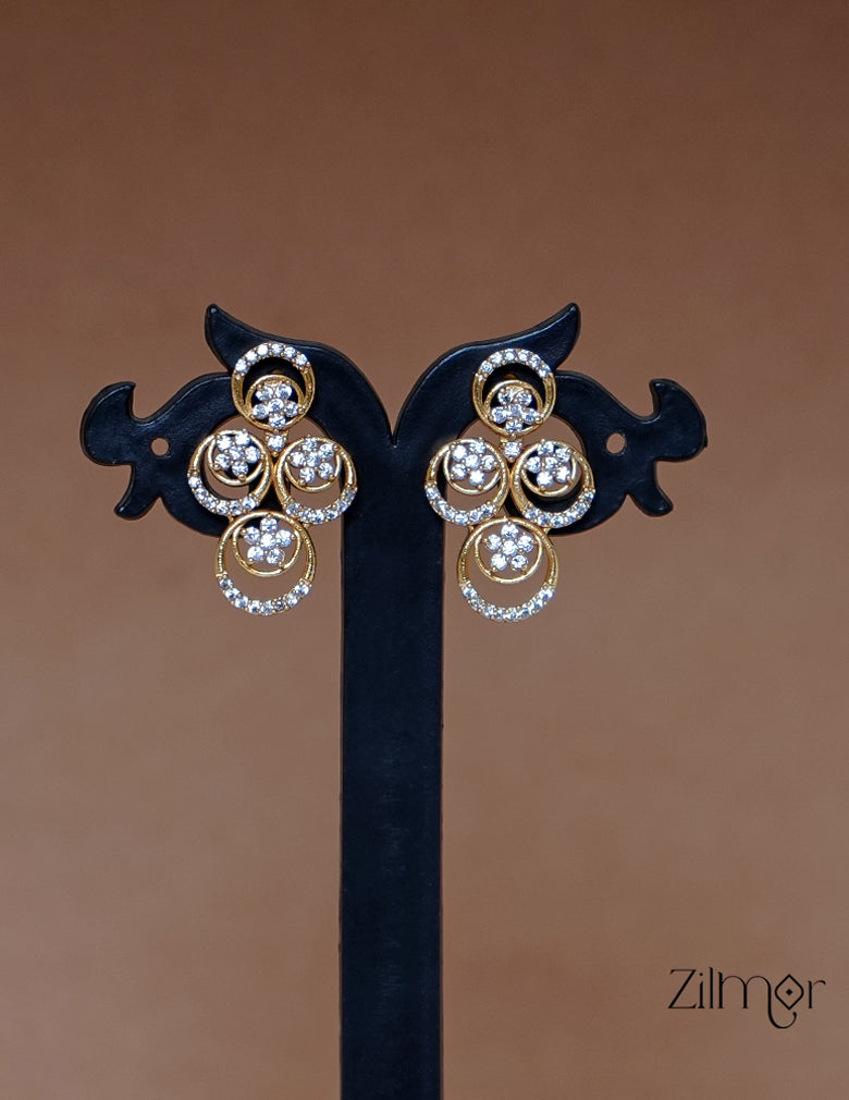 SN1011462 - AD Stone Choker Necklace Earrings Set 3-Zilmor