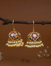 SN101899 - Hoop Jhumka Earrings