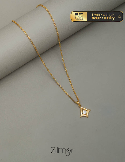 SR100554 - Simple pendant Necklace (color option) 1-Zilmor