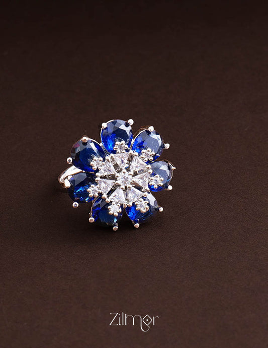 Silvertone AD Ring (color option) - OT100793 2-Zilmor