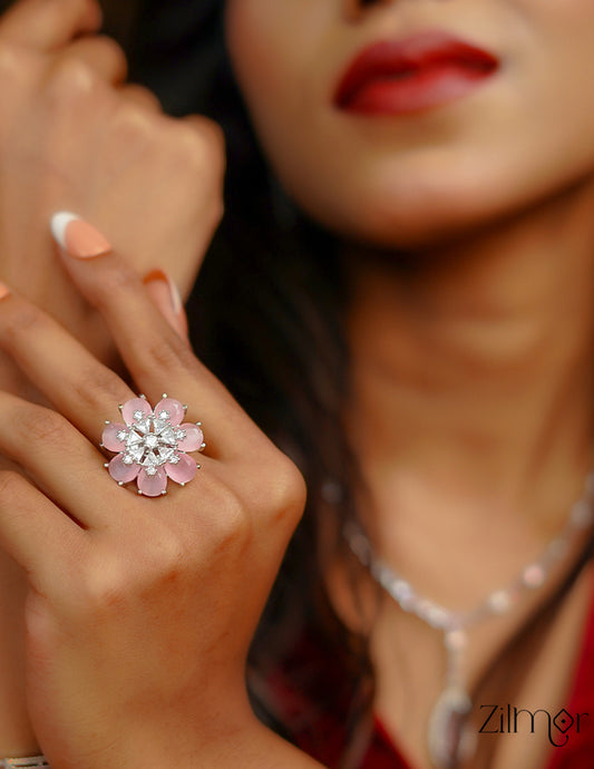 Silvertone AD Ring (color option) - OT100793 1-Zilmor