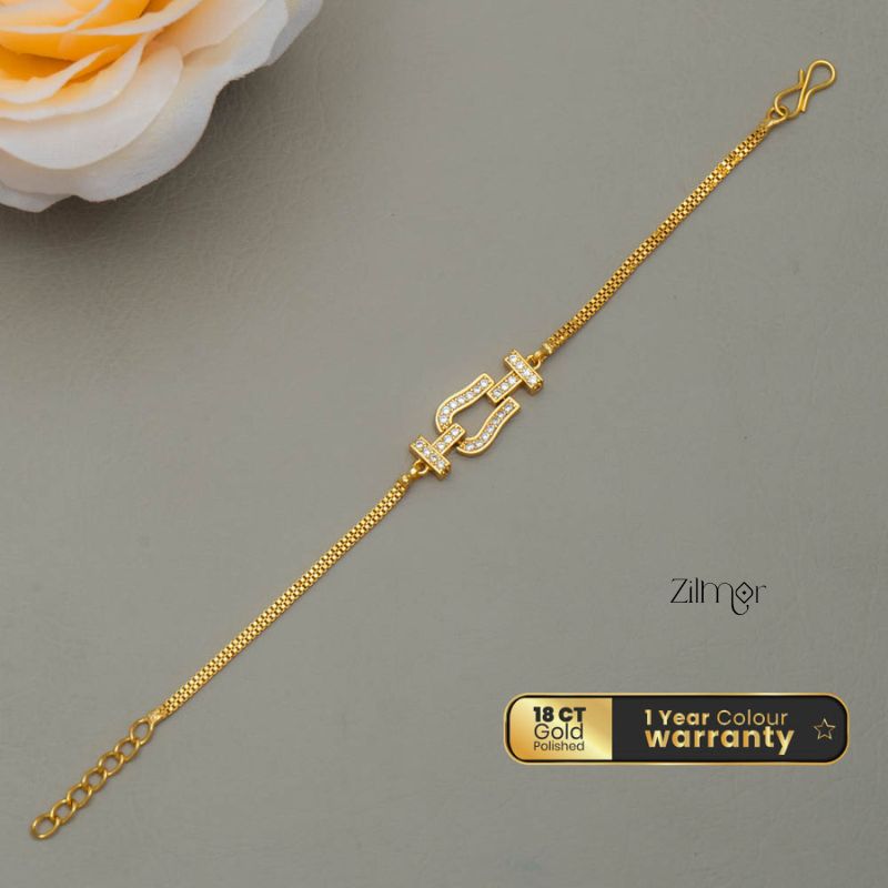 PE101616 - Gold Toned AD Stone Bracelet