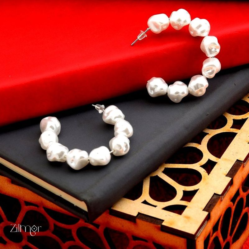 Baroque Pearl Hoops Earrings - PT100245