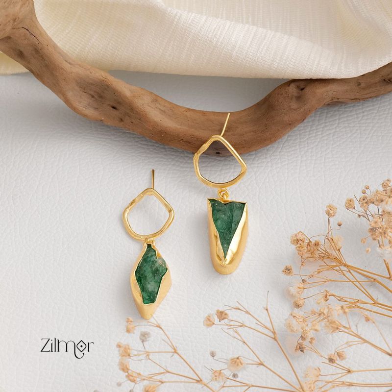 Natural Raw Stone Earrings (color option) - KE100473