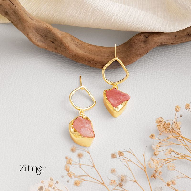 Natural Raw Stone Earrings (color option) - KE100473