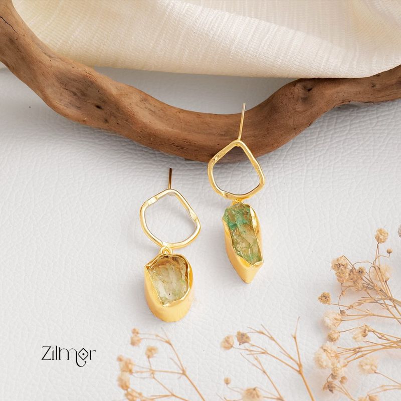 Natural Raw Stone Earrings (color option) - KE100473