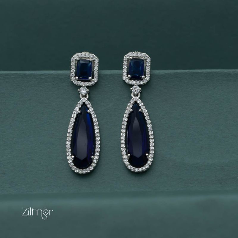 Silver AD Stone Earrings -OT100785