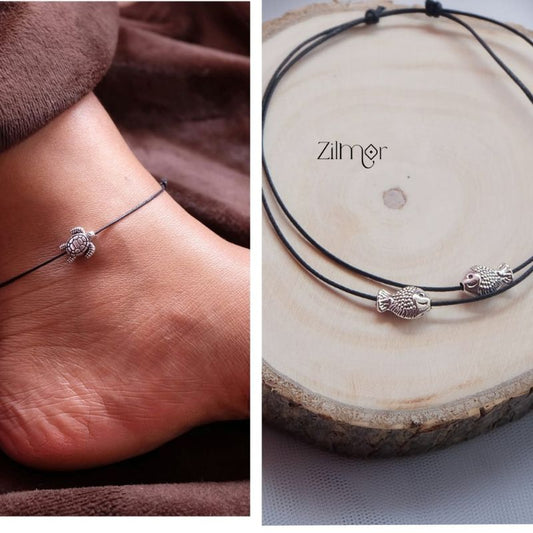 Combo of Fish & Turtle Charm Anklet 2-Zilmor