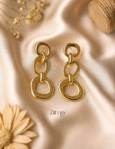 Gold Plated Dangler Earrings - PT100370