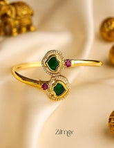 ZS1011979- Gold Plated AD Stone Adjustable Palakka Bracelet Bangle