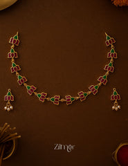 SN1011337 - Premium Kemp Lotus Necklace Earrings Set 1-Zilmor