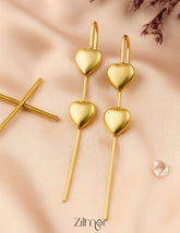 ZA1011866- Heart Design Brass EarCuff 1-Zilmor