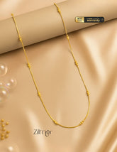 KT1011419 - Gold toned Simple Chain Necklace 1-Zilmor