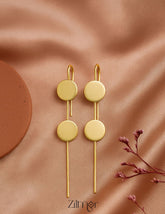 ZA1011867- Disc Brass EarCuff Earrings 1-Zilmor