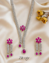 OT1011200 - AD Stone Necklace Earrings Set 1-Zilmor