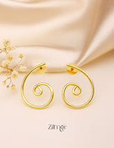 Spiral Brass Earrings - AS100759 1-Zilmor