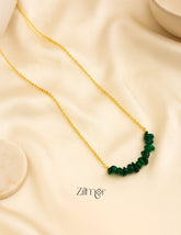 Semiprecious Stone Pendant Necklace (color option) - AS100827 1-Zilmor