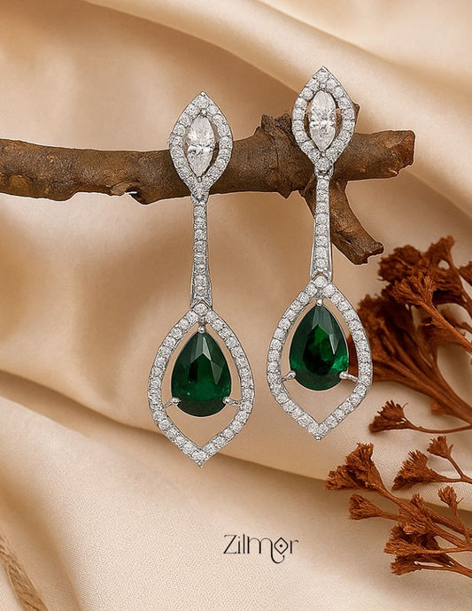 OT1011203 - AD Stone Long Earrings (color option) 1-Zilmor