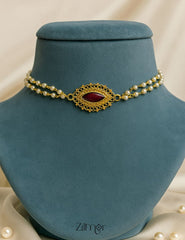 KY1011977 - Premium Pearl Necklace with Palakka Pendant (color option)