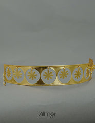 ZA1011161 - Hanging Flower Collar Choker Necklace with Earrings 3-Zilmor