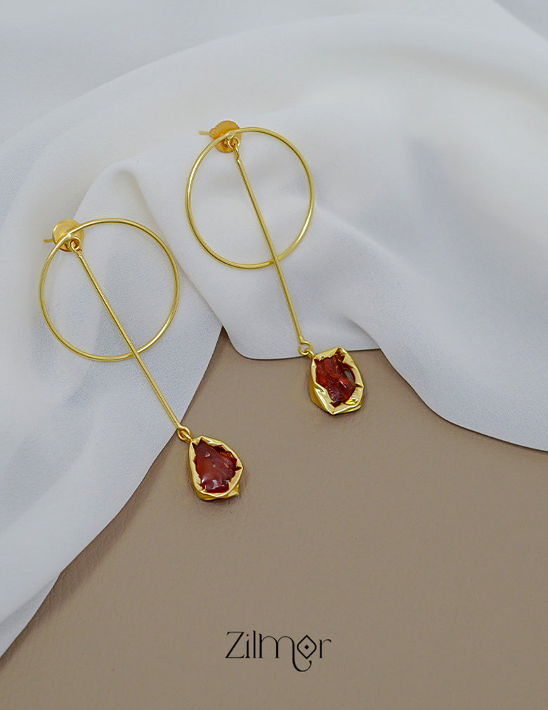 ZA1011441 - Natural Raw Stone Earring (color option) 1-Zilmor