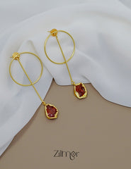 ZA1011441 - Natural Raw Stone Earring (color option) 1-Zilmor