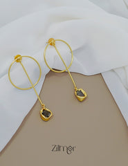 ZA1011441 - Natural Raw Stone Earring (color option) 3-Zilmor