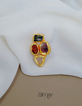 ZA1011443 - Natural Raw Stone Adjustable Ring 2-Zilmor