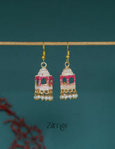 ZI1011287 - Meenakari Jhumka Earrings 1-Zilmor