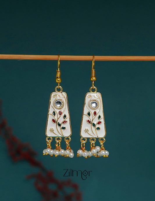 ZI1011288 - Meenakari Long Danglers Earrings 1-Zilmor
