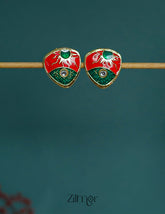 ZI1011289 - Meenakari Studs Earrings 1-Zilmor