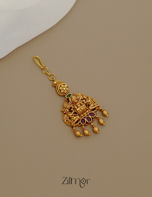 ZL1011439 - Antique Traditional Kemp Stone Maang Tikka 2-Zilmor