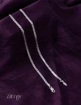 ZM101016 - 925 Silver Pair Anklet 1-Zilmor