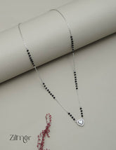 ZM101311 - 925 Silver AD Stone Pendant Mangalsutra Necklace 1-Zilmor
