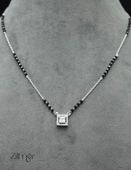 ZM101317 - 925 Silver AD Stone Pendant Mangalsutra Necklace 3-Zilmor