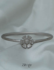 ZM101399 - 925 Silver Matt Finish Openable Bangle 4-Zilmor