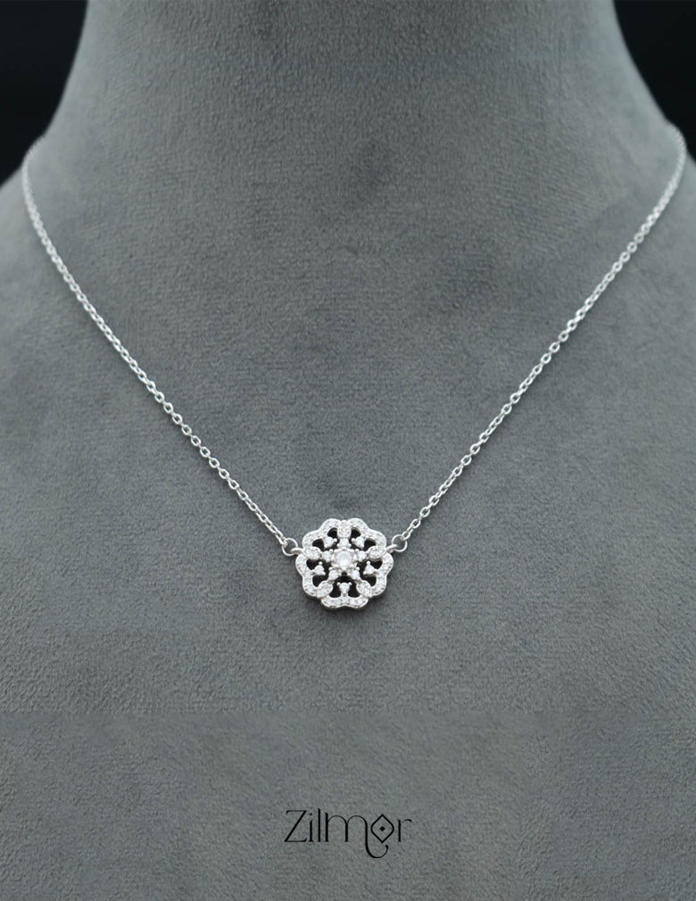 ZM101410 - 925 Silver Necklace 3-Zilmor