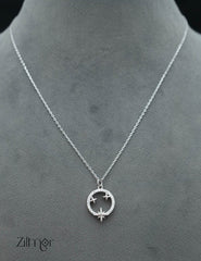 ZM101417 - 925 Sterling Silver CZ Stone Designed Pendant Necklace 3-Zilmor