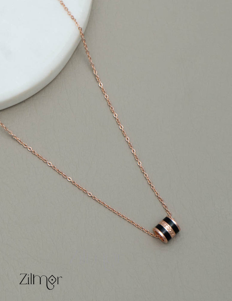 ZM101421 - 925 Silver Rose Gold Necklace 3-Zilmor