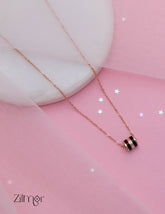 ZM101421 - 925 Silver Rose Gold Necklace 1-Zilmor