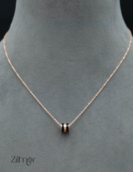 ZM101421 - 925 Silver Rose Gold Necklace 2-Zilmor