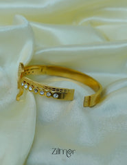 Elegant Golden AD Stone Bracelet – Openable and Durable Bangle for Women