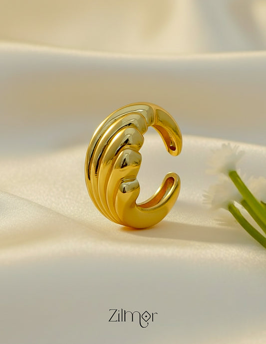 Anti Tarnish Modern Adjustable Ring – Elegant Minimal Jewelry